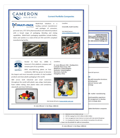 cameron brochure